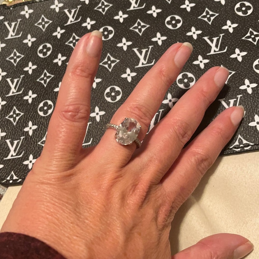 Gorgeous oval CZ ring.